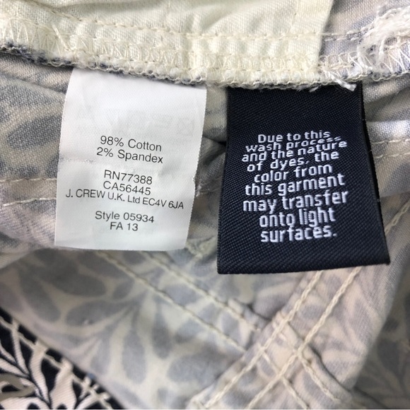 J.Crew Midrise Toothpick Fern Print Skinny Jean 28 - Picture 7 of 11